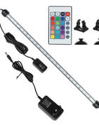 Fish Tank Light Bar 5050 RGB LED 28cm 48cm Waterproof Aquarium Submersible Lamp Remote Control 16 Kinds of Colors EU Plug