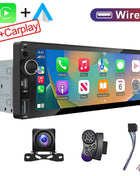 IPS 6.9 Inch 1Din Wireless Or wired Carplay Android Auto Car Radio Multimedia MP5 Player 1 Din DVD Bluetooth Stereo USB Charging