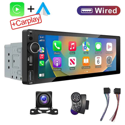 IPS 6.9 Inch 1Din Wireless Or wired Carplay Android Auto Car Radio Multimedia MP5 Player 1 Din DVD Bluetooth Stereo USB Charging