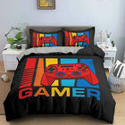 Gamepad Polyester Duvet Cover Set Colourful Button King Play Gamer Bedding Set Kids Teens Man Video Game for Child