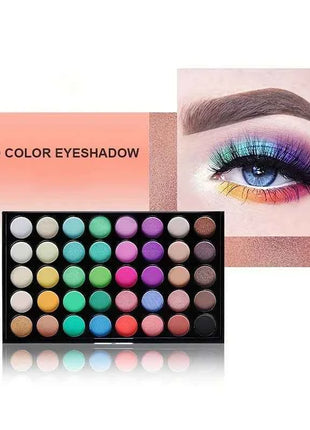 40 Colors Ultimate Eyeshadow Palette Matte & Shimmer Finishes Earth Tones Long-Lasting Smudge Proof Makeup Kit Korea Cosmetics