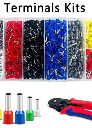 200-1900Pcs Electrical Tube Insulated Terminal VE Tubular Crimp Terminals Wire Cable Connector Ferrules Terminal Connectors
