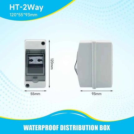 IP65 Waterproof Distribution Box  2/3/5/8/12/15/18/24WAY ABS Plastic Electrical Enclosure HT Series Junction Box