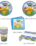 Forniture per decorazioni per feste di compleanno a tema Pokemon Cartoon Pokemon Go Stoviglie Tazze Piatti Palloncino Pikachu per bomboniere per baby shower