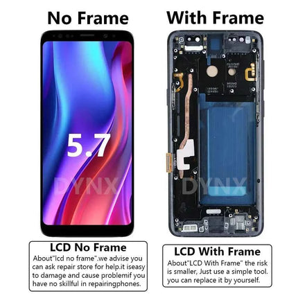 Display testato al 100% per Samsung Galaxy S9 LCD con gruppo touch screen digitalizzatore SM-G960FD S9 G960 LCD con sostituzione del telaio