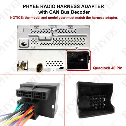 Adattatore per cablaggio Quadlock CAN Bus Box per auto Android Cavo connettore a 16 pin per VW Golf Mk5 MK6 Passat B6 B7 Leon Octavia 2