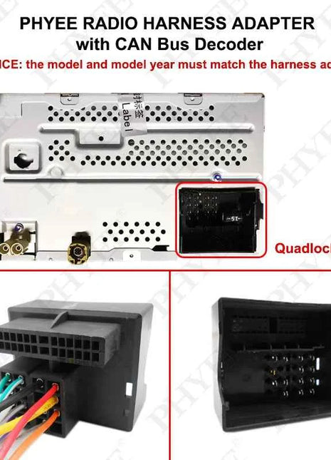 Adattatore per cablaggio Quadlock CAN Bus Box per auto Android Cavo connettore a 16 pin per VW Golf Mk5 MK6 Passat B6 B7 Leon Octavia 2