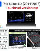 Nunoo Android 14 CarPlay Auto Radio For Lexus NX NX200 NX200T NX300h 2014-2021 Multimedia Navigation GPS DSP 4G WiFi