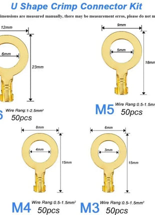 Male Female Insulated Cable Wire Connector Macho 2.8/6.3mm Electrical Crimp Terminals Spade Connectors Assortment Kit