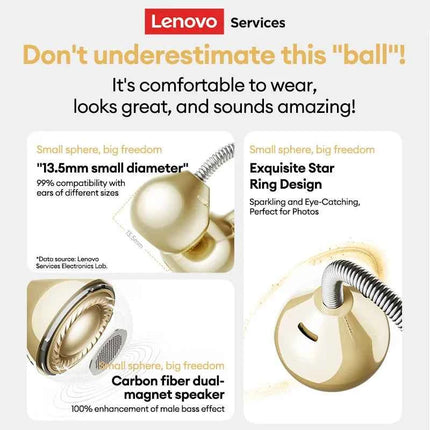 Lenovo Original LES12 Wireless Headphones NEW TWS Bluetooth 6.0 HD Microphone HIFI Earphones Noise Cancellation Touch ENC Call