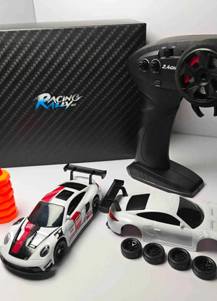 Professional 1:43 RC Drift Car with ESP Gyroscope Full Proportional Control 4WD Metal Body 2 Sets Tires for Realistic Drifting
