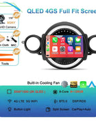 Android16 Radio Qled For BMW MINI Cooper R56 R60 2007 - 2014 Car intelligent systems Navigation GPS Carplay Android auto WIFI+5G