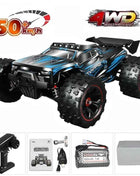 1:16 85KM/H Or 50KM/H 4WD RC Car With LED Remote Control Cars High Speed Drift Monster 4x4 Truck for Kids vs Wltoys 124017 Toys