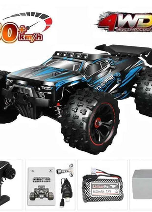 1:16 85KM/H Or 50KM/H 4WD RC Car With LED Remote Control Cars High Speed Drift Monster 4x4 Truck for Kids vs Wltoys 124017 Toys