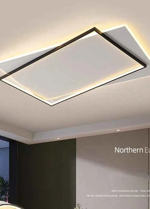 Lampada da soffitto a LED quadrata ultrasottile Luci da soggiorno creative Telecomando Camera da letto Studio Apparecchio Lustre Lampadari per decorazioni per la casa