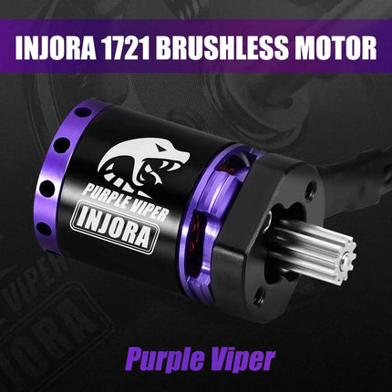 INJORA MBL32 G2 Waterproof Brushless ESC & 1721 Purple Viper Outrunner Motor for 1/18 TRX4M Ascent-18