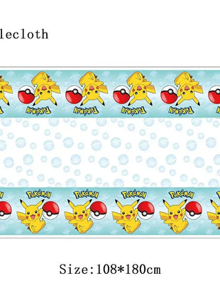 Forniture per decorazioni per feste di compleanno a tema Pokemon Cartoon Pokemon Go Stoviglie Tazze Piatti Palloncino Pikachu per bomboniere per baby shower