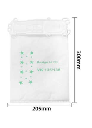Vacuum Cleaner Bags for Vorwerk Kobold Models 135, 136, 135SC, VK135, VK136 Replacement Dust Bag-A59E