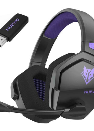 NUBWO G06 Wireless Headsets Gamer with Charging Station for Headset and PS5 Controller Gaming Headphones Long Battery Life