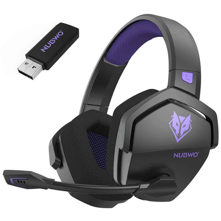 NUBWO G06 Wireless Headsets Gamer with Charging Station for Headset and PS5 Controller Gaming Headphones Long Battery Life