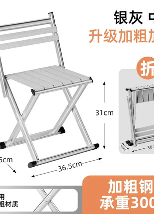 Sedia pieghevole Schienale Sedia pieghevole portatile da esterno Barbecue da campeggio Sgabello da pesca ultraleggero Mobili da esterno 자 캠핑자