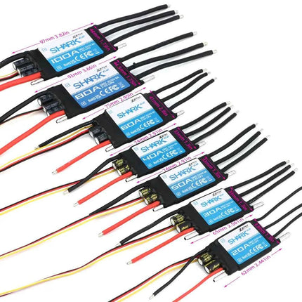 ZTW 32-Bit ESC Shark G2 20A 30A 40A 50A 60A 80A 100A SBEC 5V/6V 8A Brushless Speed Controller for RC Boat Underwater Thruster