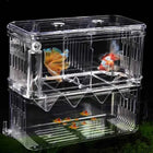 Acrylic 3 Sizes Double-Deck Clear Fish Breeding Isolation Box Hatchery Divider for Shrimp Clownfish Aggressive Fish Injured