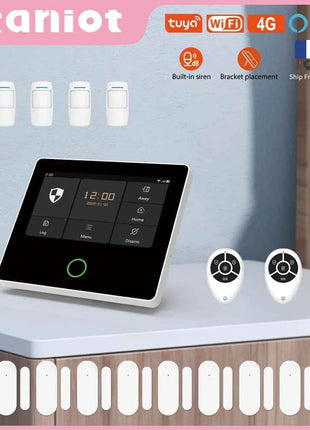 Staniot WiFi 4G sistema di sicurezza domestica protezione di sicurezza Wireless Tuya Smart Home sensori di allarme sirena integrata funziona con Alexa,Supporta il kit antifurto per il telecomando dell'app