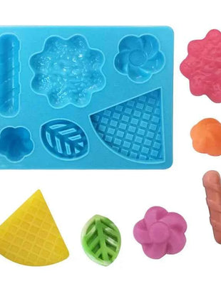 Stampi per pasta da gioco per alimenti per bambini Plastica Frutta Verdura Gnocco Stampo per noodle Coltello Forchetta Ciotola Piatto Accessori per plastilina Giocattoli