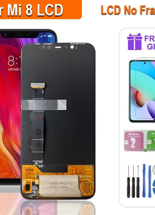 6.21 ''Super AMOLED LCD Per Xiaomi Mi 8 LCD M1803E1A Display Touch Screen Digitizer Assembly Parti di Ricambio Per Mi 8 Schermo