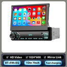 Hikity Multimedia Player Mirror Link 7'' HD Manual Retractable Touchscreen Universal MP5 Car Player BT FM TF Colorful Backlight
