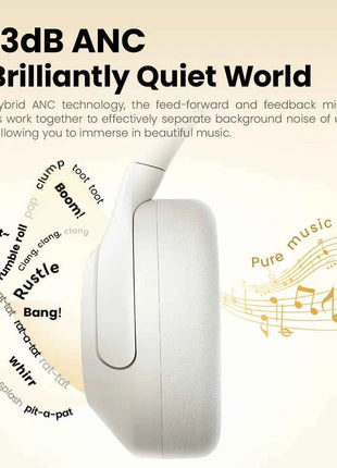 HAYLOU S30 Wireless Bluetooth 5.4 Headphones 43dB Adaptive Noise Cancelling Headsets 40mm Dynamic Driver 80H Playtime Earphones