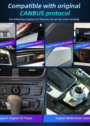 Android 14 Auto Radio CarPlay For Audi A6 C6 4f  For Audi Q7 4L 2005-2015 MMI 2G 3G GPS Car Multimedia Player Navi Stereo DSP
