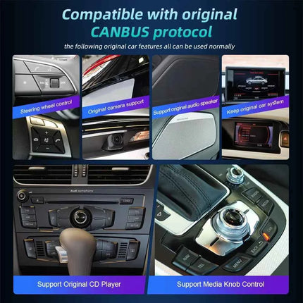 12.3 Android 14 Wireless Carplay For Audi A4 A5 Q5 B9 2017 2016-2023 IPS Touch Screen WIFI Multimedia Stereo GPS Navi Receiver
