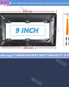 UAXDD Android pannello telaio auto per il 2009 VW TOURAN PASSAT GOLF TIGUAN T5 9 10 POLLICI cavo cablaggio video decodificatore navigazione canbus