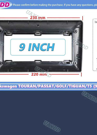 UAXDD Android pannello telaio auto per il 2009 VW TOURAN PASSAT GOLF TIGUAN T5 9 10 POLLICI cavo cablaggio video decodificatore navigazione canbus