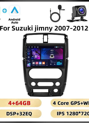 Podofo 8Core AI Voice Car Audio For Suzuki Jimny 2007-2012 Multimedia Player Android Auto Carplay WIFI 4G Bluetooth Car Stereo