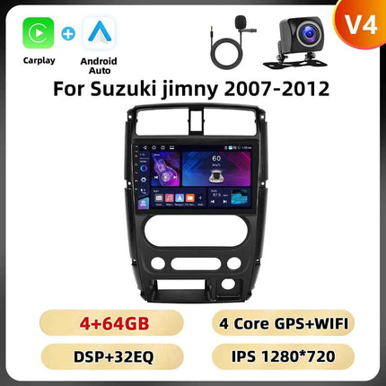 Podofo 8Core AI Voice Car Audio For Suzuki Jimny 2007-2012 Multimedia Player Android Auto Carplay WIFI 4G Bluetooth Car Stereo