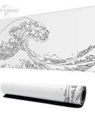 Mouse Pad Gaming Black And White Great Wave XL Computer HD Mousepad XXL keyboard pad Carpet Natural Rubber Office Mice Pad
