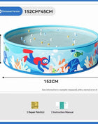 Portable Foldable Non-Inflatable Pool for Garden, Family, Kids and Adults, Easy to Assemble and Durable Garden Bathtub