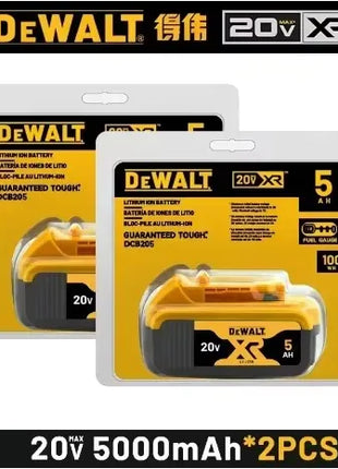 Batteria Dewalt 20V 100% Originale, 2AH 6AH Batteria agli Ioni di Litio Ricaricabile, Batteria Sostitutiva per Utensili Elettrici Dewalt DCB200 DCB206
