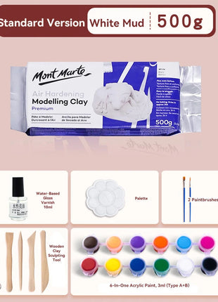 250g/500g White Ceramic Clay Bake-Free Air-Drying Clay Stone Plasticine Students DIY Handmade Tool Sculpture Soil Ceramic Doll Clay