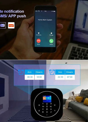 KERUI Sistema di Allarme di Sicurezza Domestica Supporto Alexa G12 Sistema di Allarme WIFI/GSM con App Telefono Sirena di Allarme Sensore PIR Tuya Smart APP