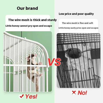 Luxury Wooden Pet Cage Mansion for Sugar Glider Large Hamster House Squirrel Enclosure Dwarf Flying Mouse Habitat
