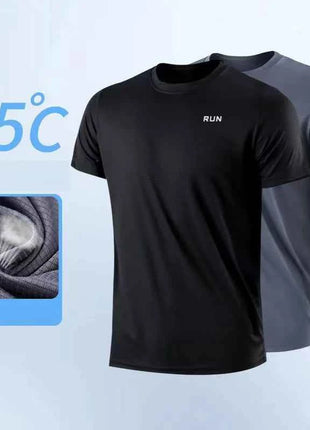 Men's Quick Dry Short Sleeve Gym Running Moisture Wicking Round Neck T-Shirt Training Exercise Gym Sport Shirt Tops Lightweight