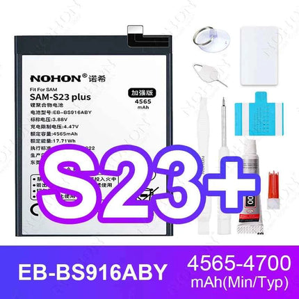 NOHON Phone Battery for Samsung Galaxy S24 S23 S22 Ultra S21 S20 Plus S10 S10E S9 S8 S7 S6 S10+ S20+ S21+ S23+ S24+ Batteries