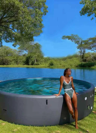 Piscina Gonfiabile Portatile Grande per Famiglie, Piscina Fuori Terra DWF per Esterni, Piscina Gonfiabile Rinforzata per Bambini e Adulti