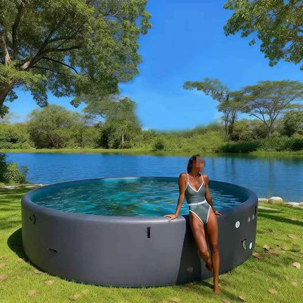 Piscina Gonfiabile Portatile Grande per Famiglie, Piscina Fuori Terra DWF per Esterni, Piscina Gonfiabile Rinforzata per Bambini e Adulti