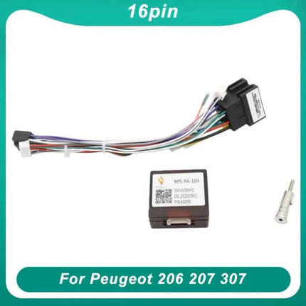 Adattatore cablaggio auto a 16 pin con decoder CANBUS per Peugeot 206 207 307 autoradio Android 2 Din GPS RP5-PA-104