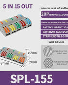 1 In Multiple Out Push-in Electrical Wire Connector Terminal Block Universal Fast Wiring Cable Connectors For Cable Connection